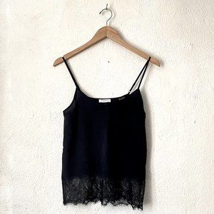 Equipment Femme Black Silk Cami Top